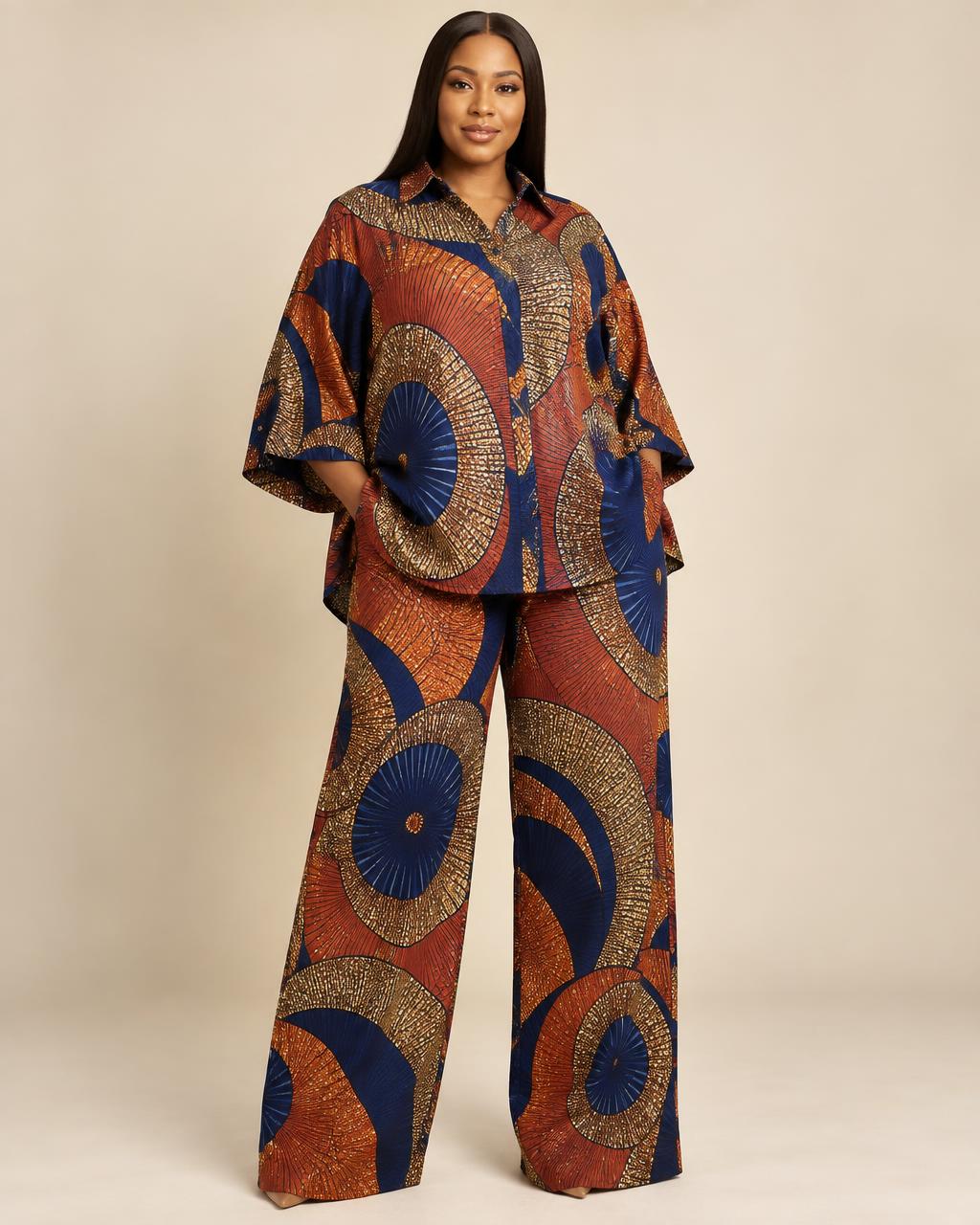 Women’s Buga Ankara Top & Trousers