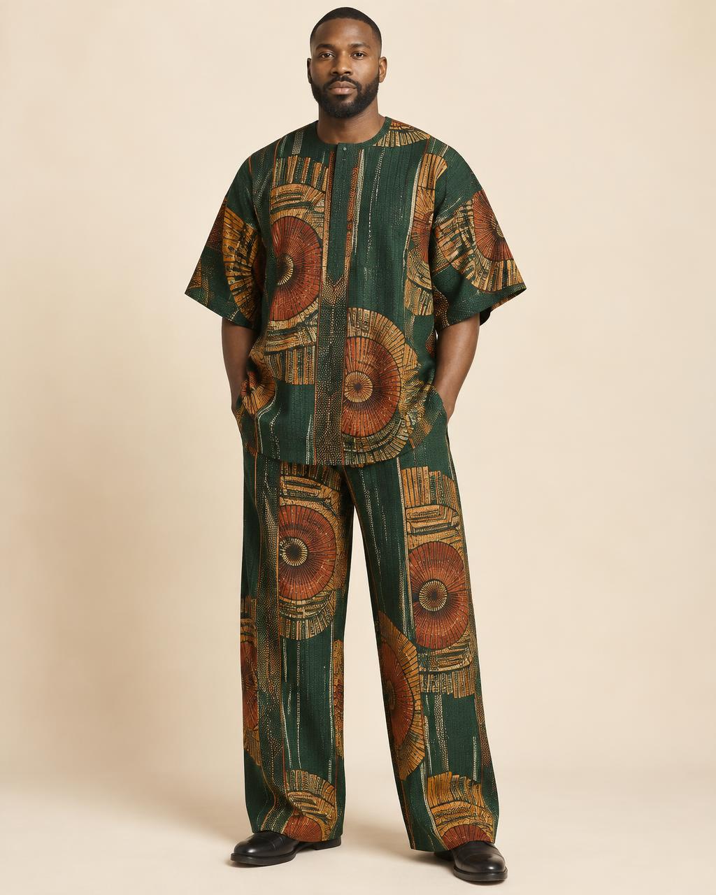 Men’s Buga Ankara Shirt & Trousers — alternate view
