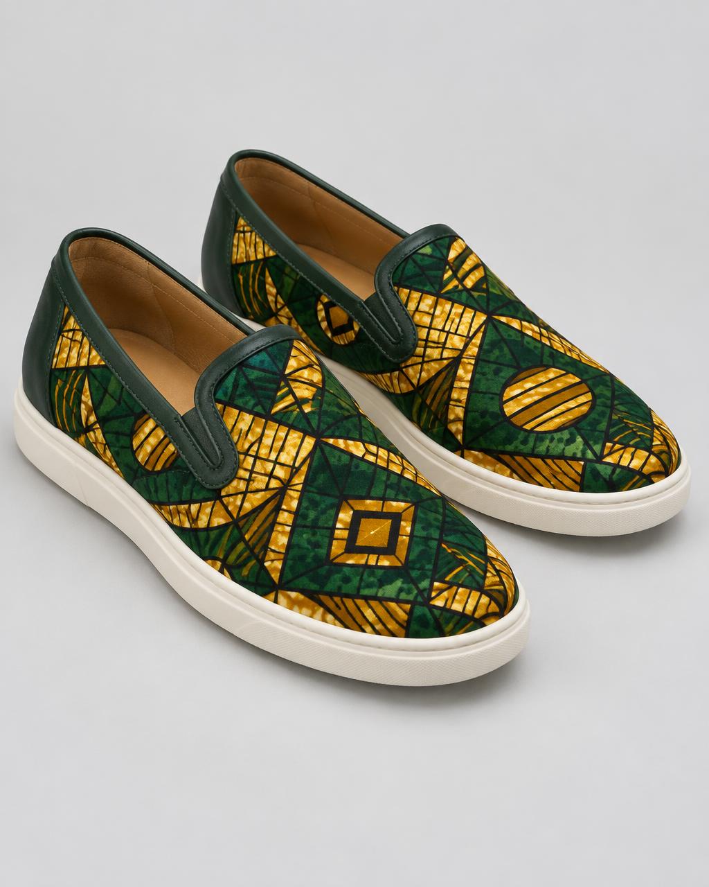 Ankara Print Slip-On Shoes